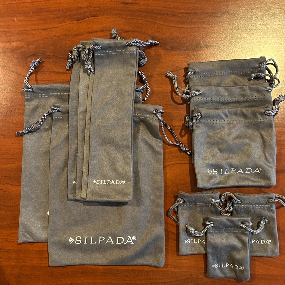 Silpada Set of 12 Necklace Bracelet Earring Jewelry Pouches Bags Lot